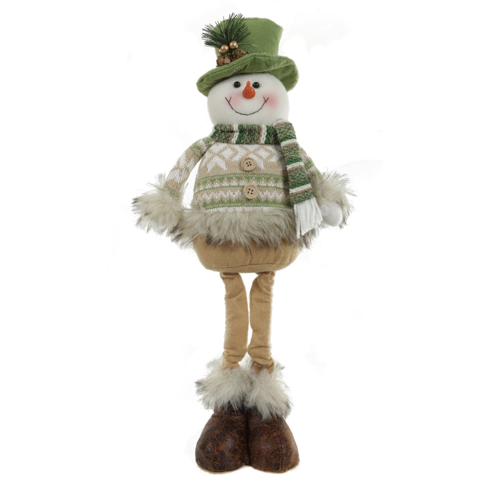 BONECO DE NEVE NATAL (VERDE BEGE) 53cm