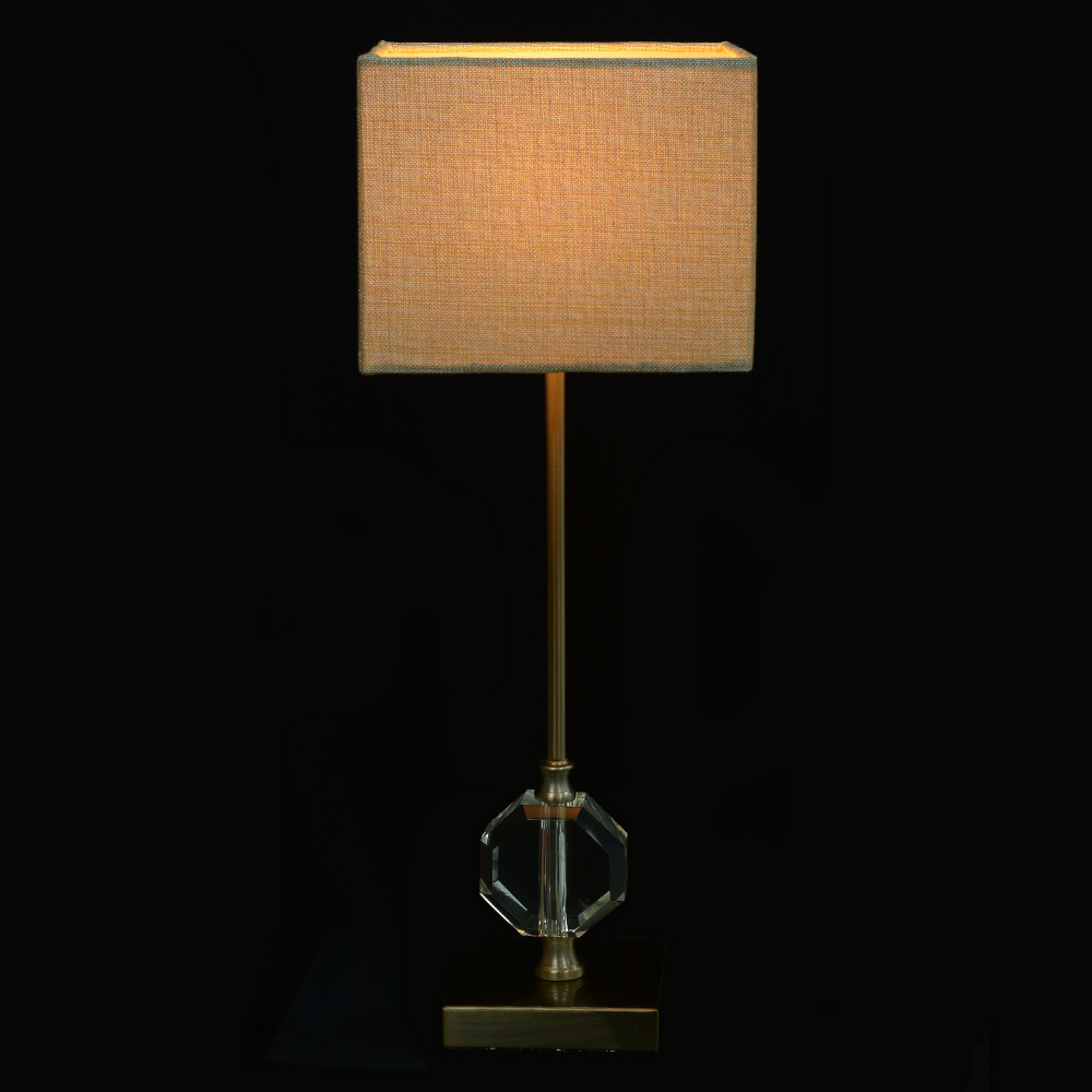 ABAJUR DECORATIVO CRISTAL (DOURADO BEGE) 53X20cm