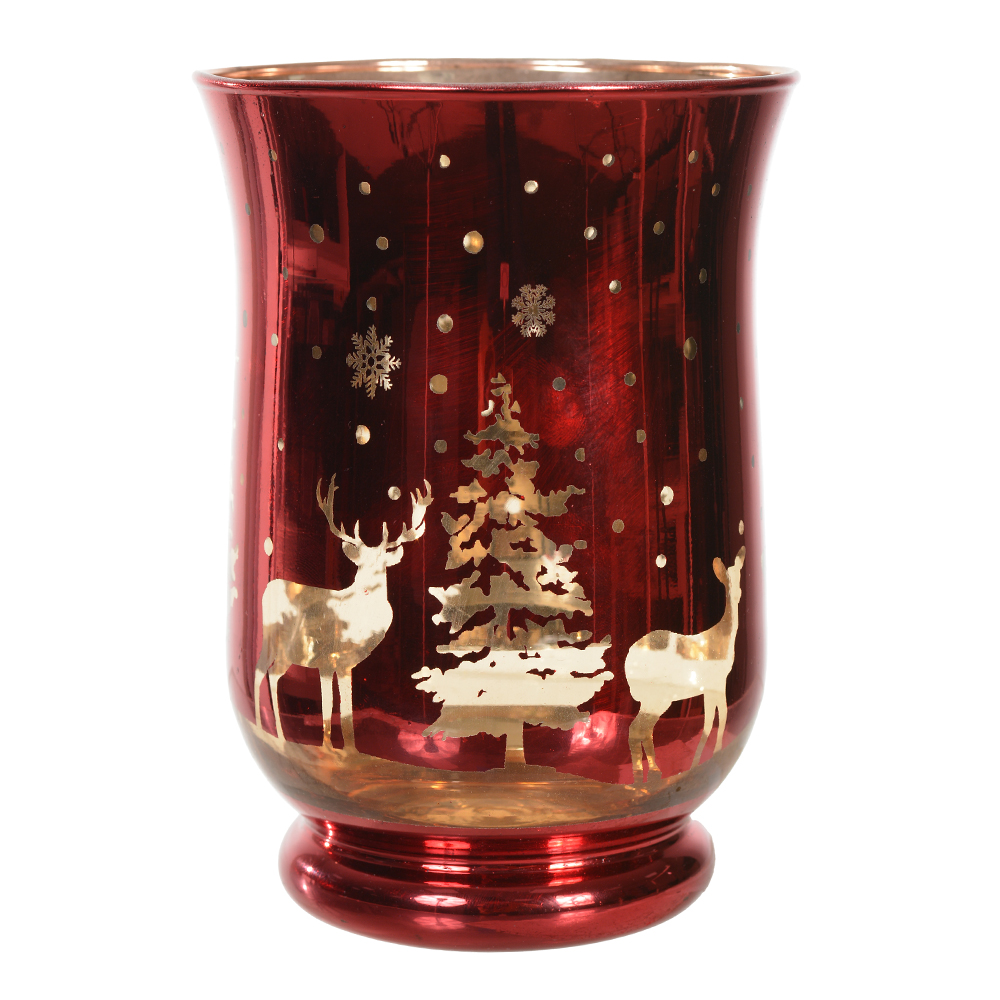NATAL  VASO DECORATIVO 15X11cm (VERMELHO)