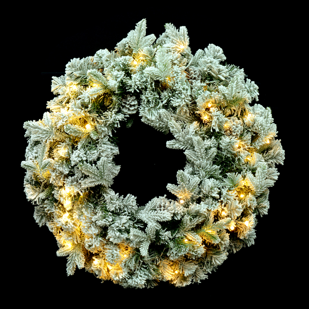 GUIRLANDA NATAL NEVADA 50 LEDS C/285 TIPS E PINHA (VERDE) 60cm