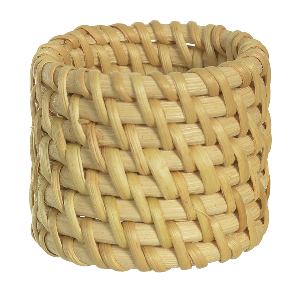 CJ PORTA GUARDANAPO RATTAN 4X5cm C/ 4 PECAS (BEGE)