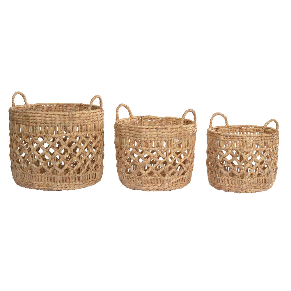 KIT CESTOS RATTAN C/3 (NATURAL) 31cm 36d