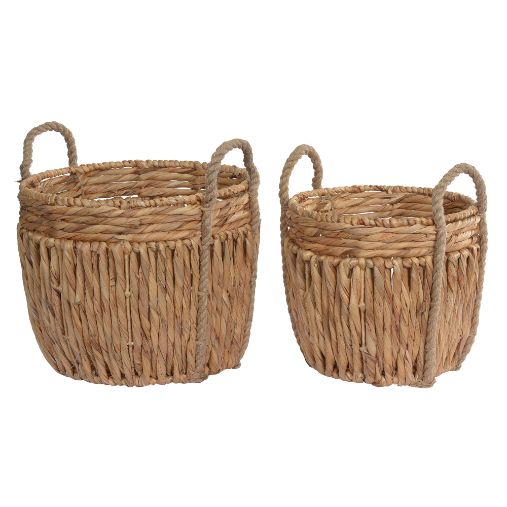 KIT CESTOS RATTAN C/2 (NATURAL) 26cm 34d