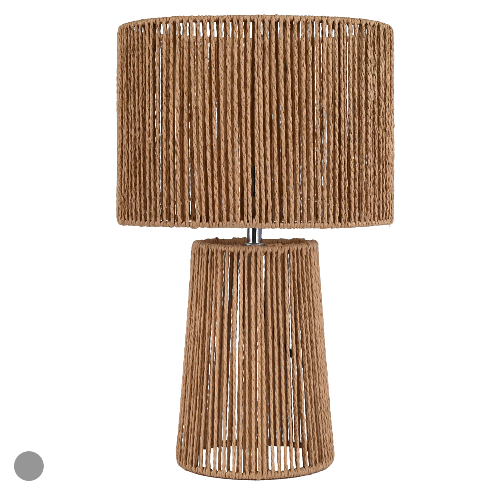 ABAJUR FIBRA NATURAL LINHO (NATURAL) 40X25cm