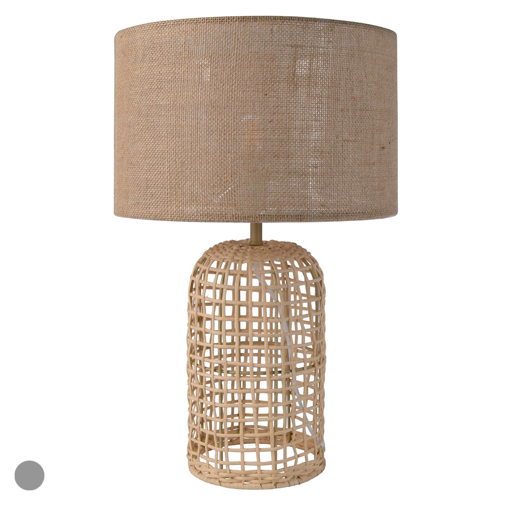 ABAJUR FIBRA NATURAL LINHO (NATURAL) 46,5X30cm