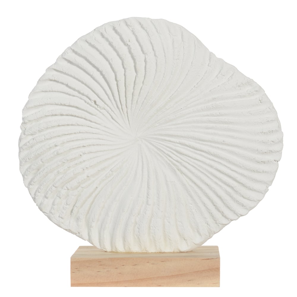 ESCULTURA DECORATIVA CIMENTO CORAL (BRANCO NATURAL) 19X18,7X7cm