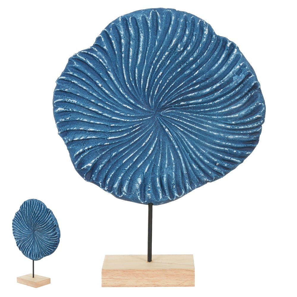 ESCULTURA DECORATIVA CIMENTO CORAL (AZUL NATURAL) 30X23,8X7cm
