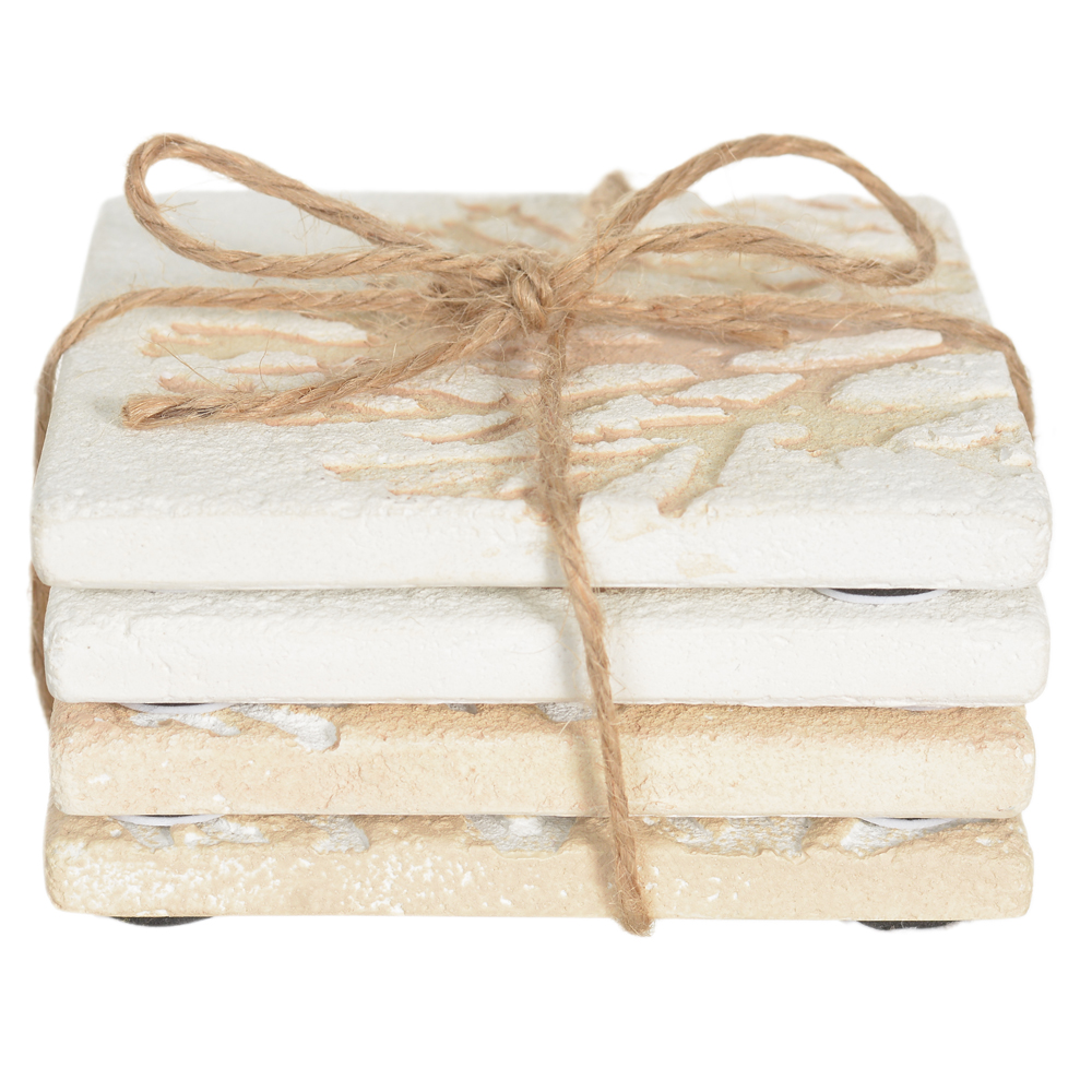 CJ PORTA COPOS CIMENTO 4,3X9,7X9,7cm C/4 PECAS (BEGE)