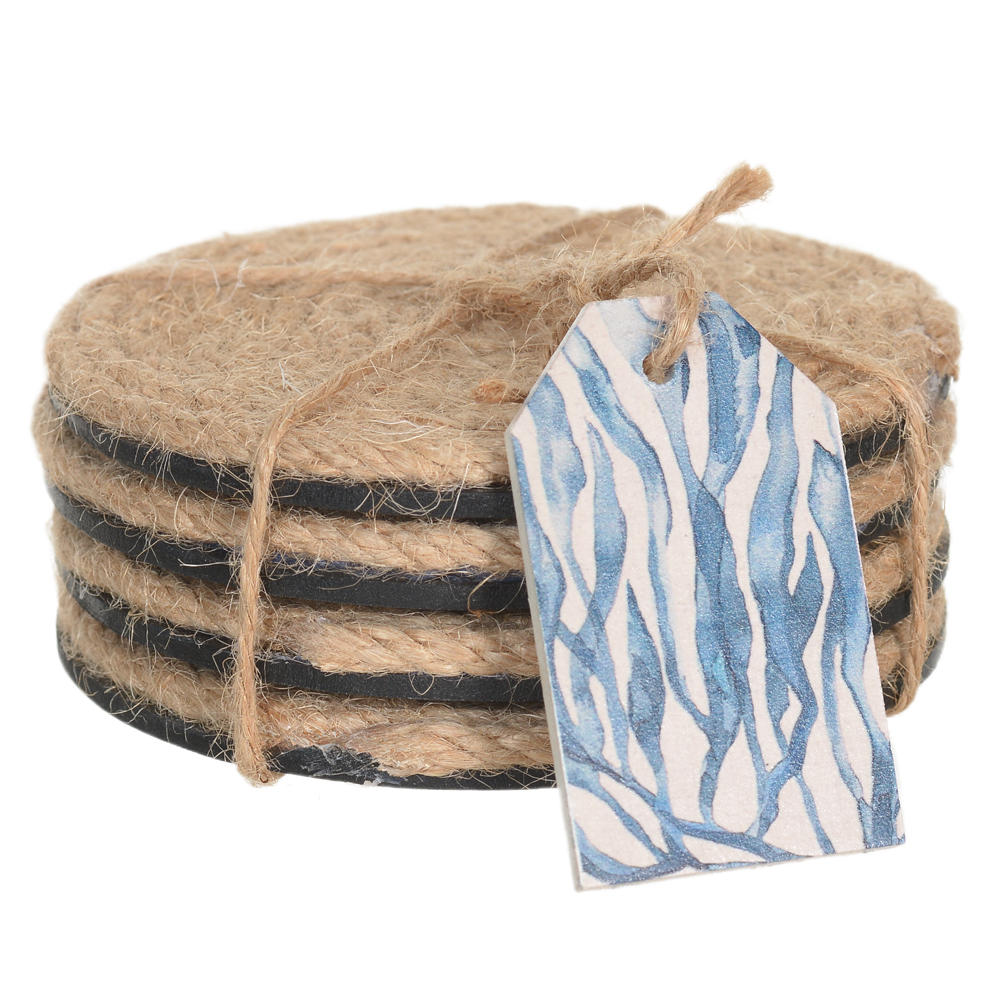 CJ PORTA COPOS ALGODAO 10,3d C/4 PECAS (BEGE)