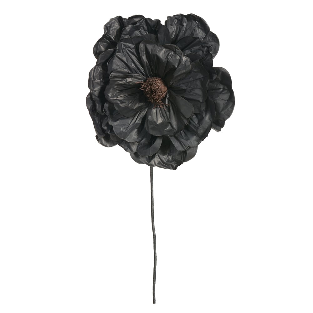 FLOR PEONIA C/PAPEL SUPORTE (PRETO) 1mX37cm