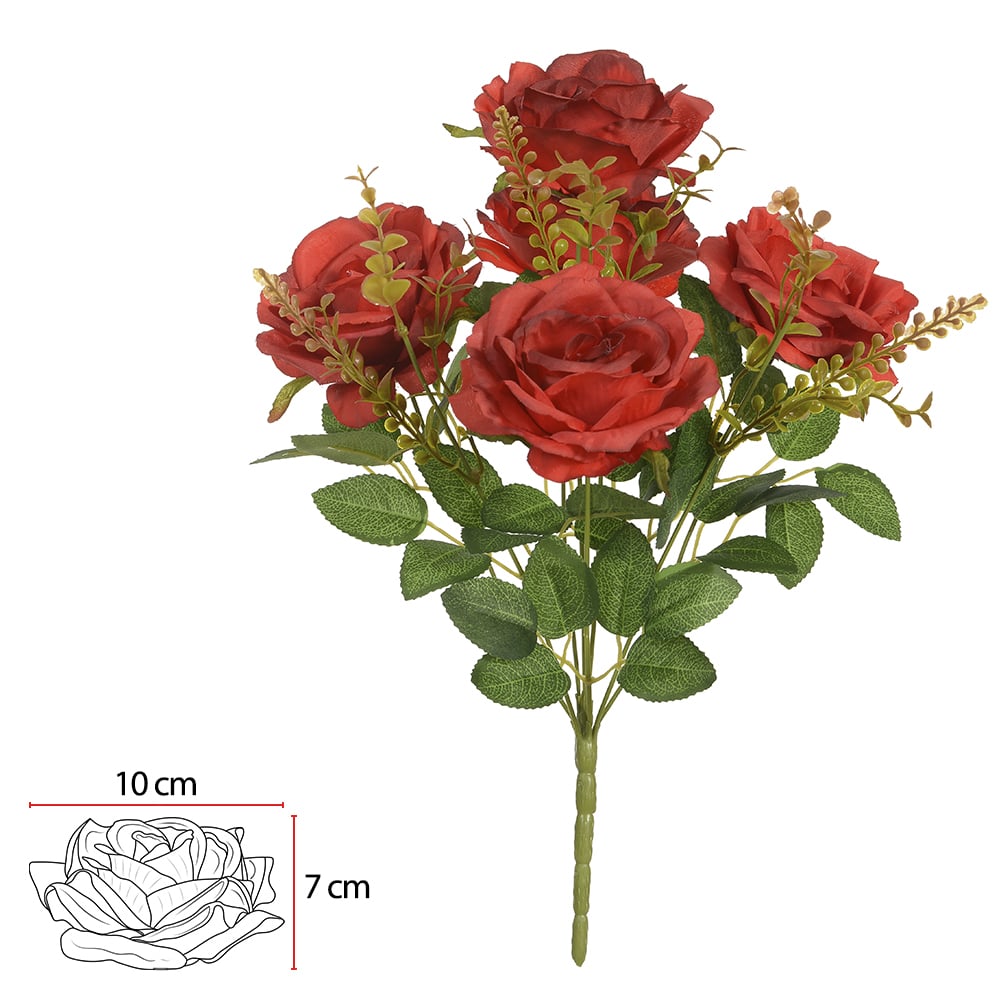 B.ROSA X8 (VERMELHO) 50cm