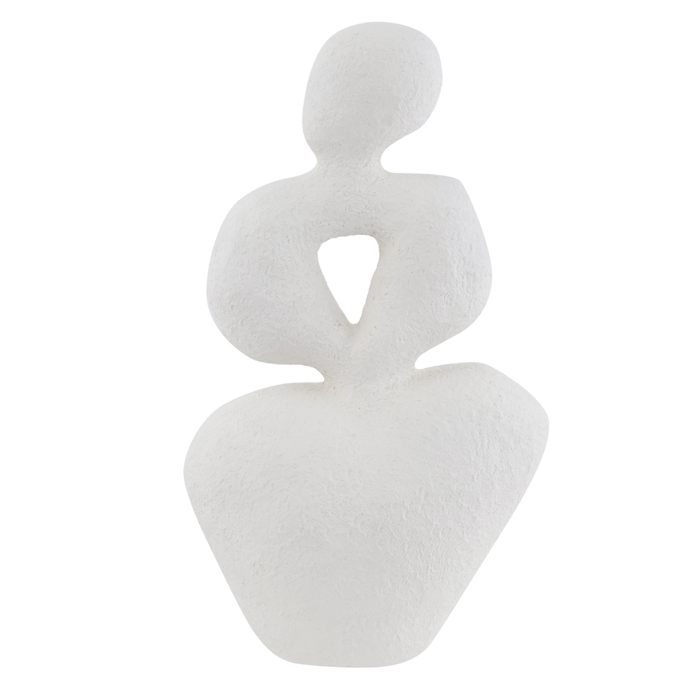 ESCULTURA DECOR POLIRESINA (BRANCO) 31X17,8X10,5cm
