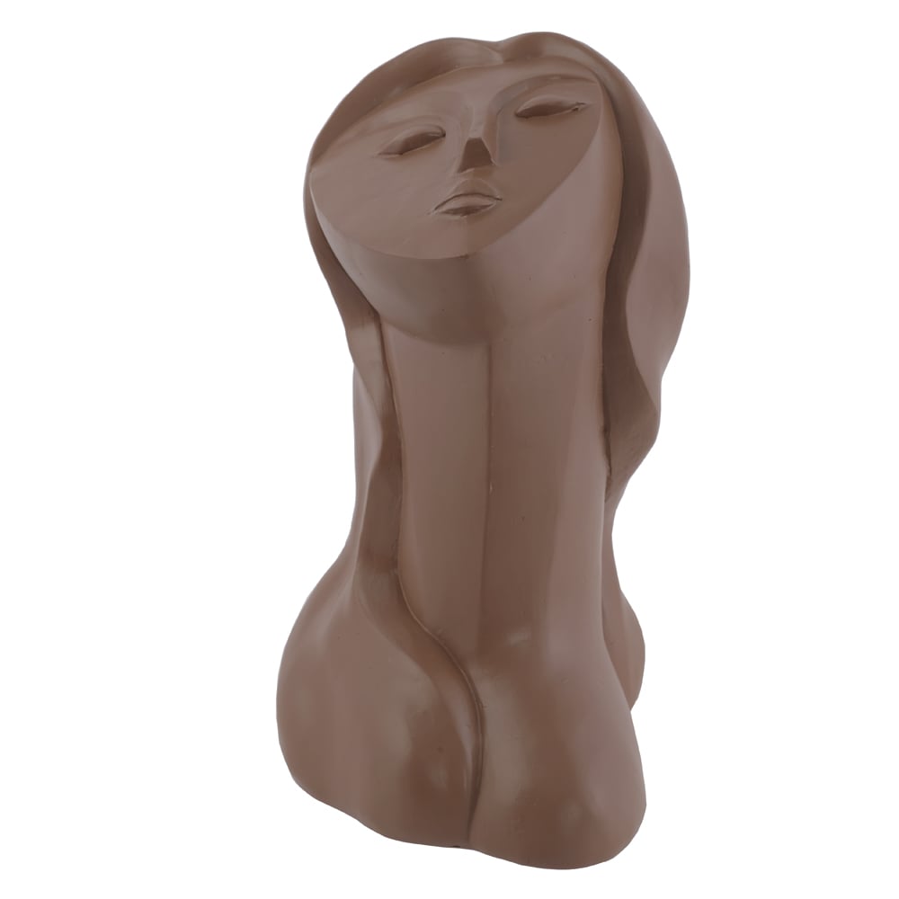 ESCULTURA DECORATIVA POLIRESINA ROSTO (TERRACOTA) 27,5X17,5X14,5cm