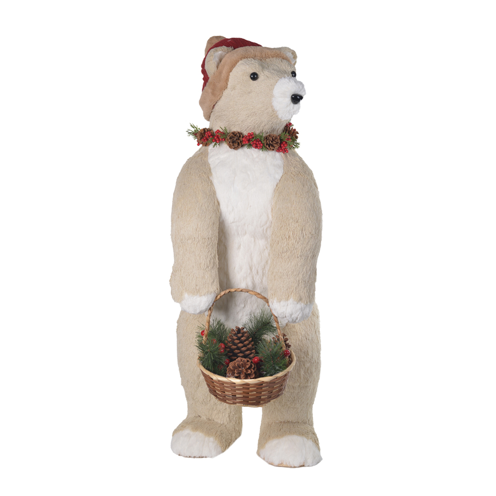 URSO NATAL EM PE SISAL (VERMELHO BEGE) 1mX42cm