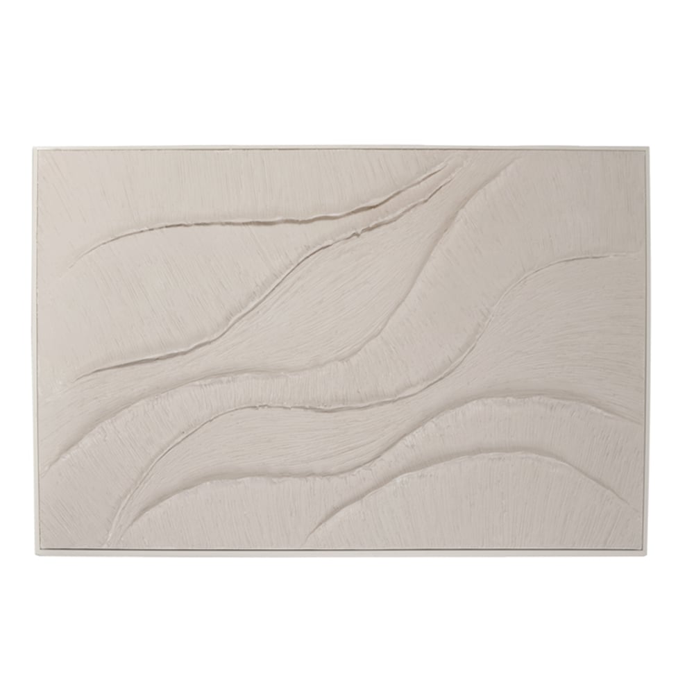 QUADRO DECOR CANVAS COM TOQUE DE PINTURA (BEGE) 1,2mX80X3,5cm