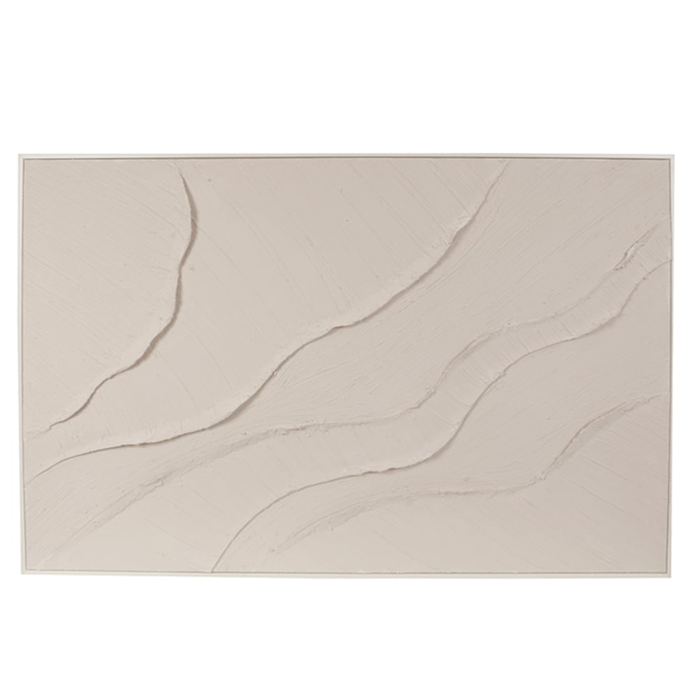 QUADRO DECOR CANVAS COM TOQUE DE PINTURA (BEGE) 1,2mX80X3,5cm