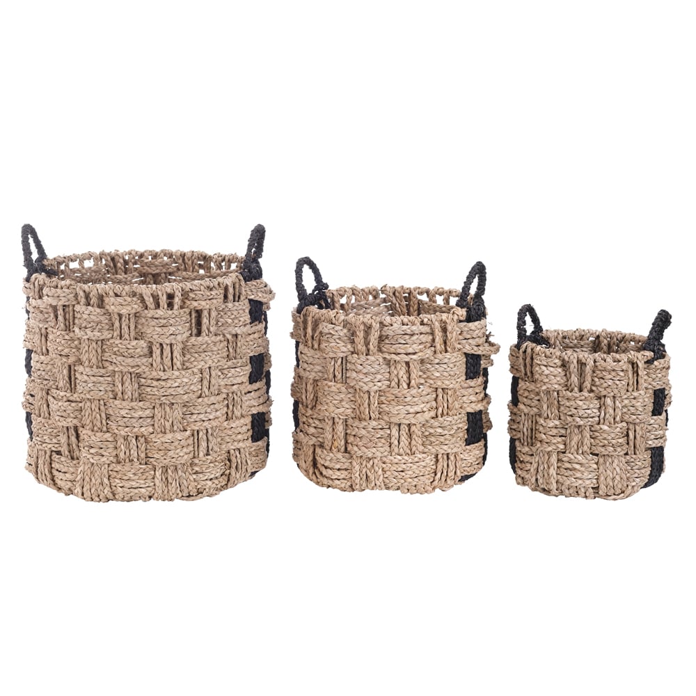 KIT CESTOS FIBRA NATURAL C/3 (NATURAL) 34cm 32d