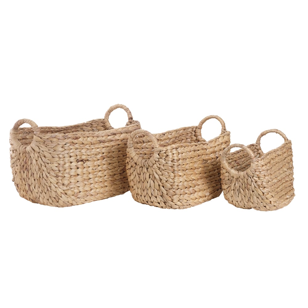 KIT CESTOS FIBRA NATURAL C/3 (NATURAL) 22X48,5X19cm