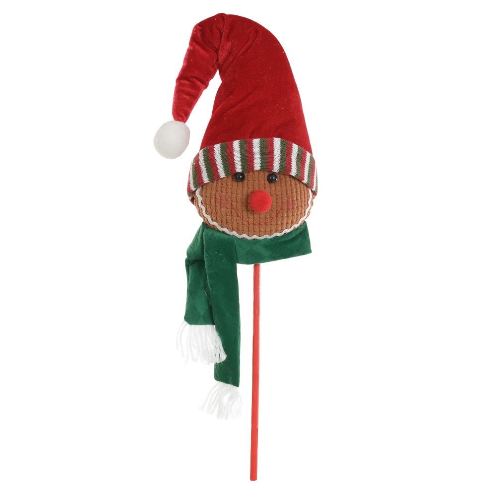 BONECO NATAL PICK GINGERBREAD (VERMELHO VERDE) 64X14cm