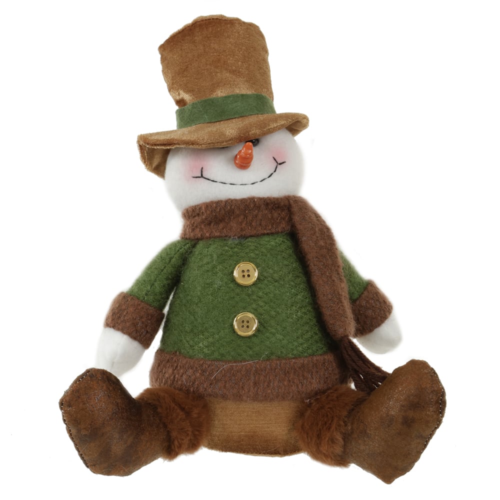 BONECO DE NEVE NATAL (COBRE VERDE) 25cm