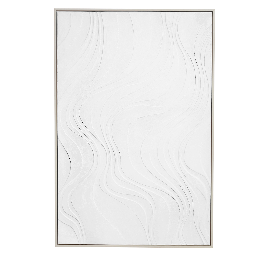 QUADRO DECORATIVO MDF (BRANCO) 1,2mX80X4cm