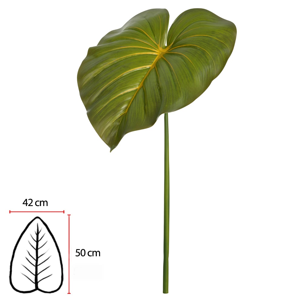C.FOLHA HOMALOMENA REAL TOQUE (VERDE OUTONO) 80cm