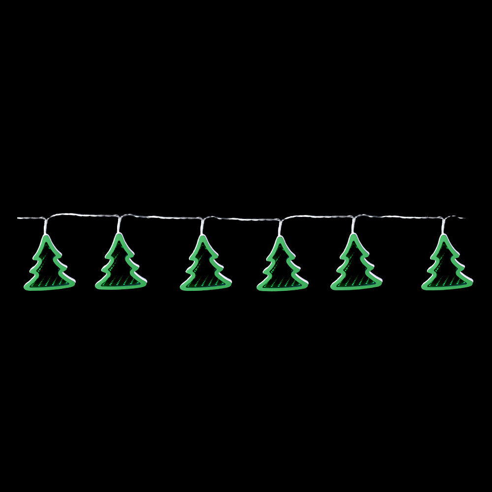 LUZ INFINITA CORDAO DECOR LED ARVORES C/USB (VERDE) 8,8X70X1,5cm