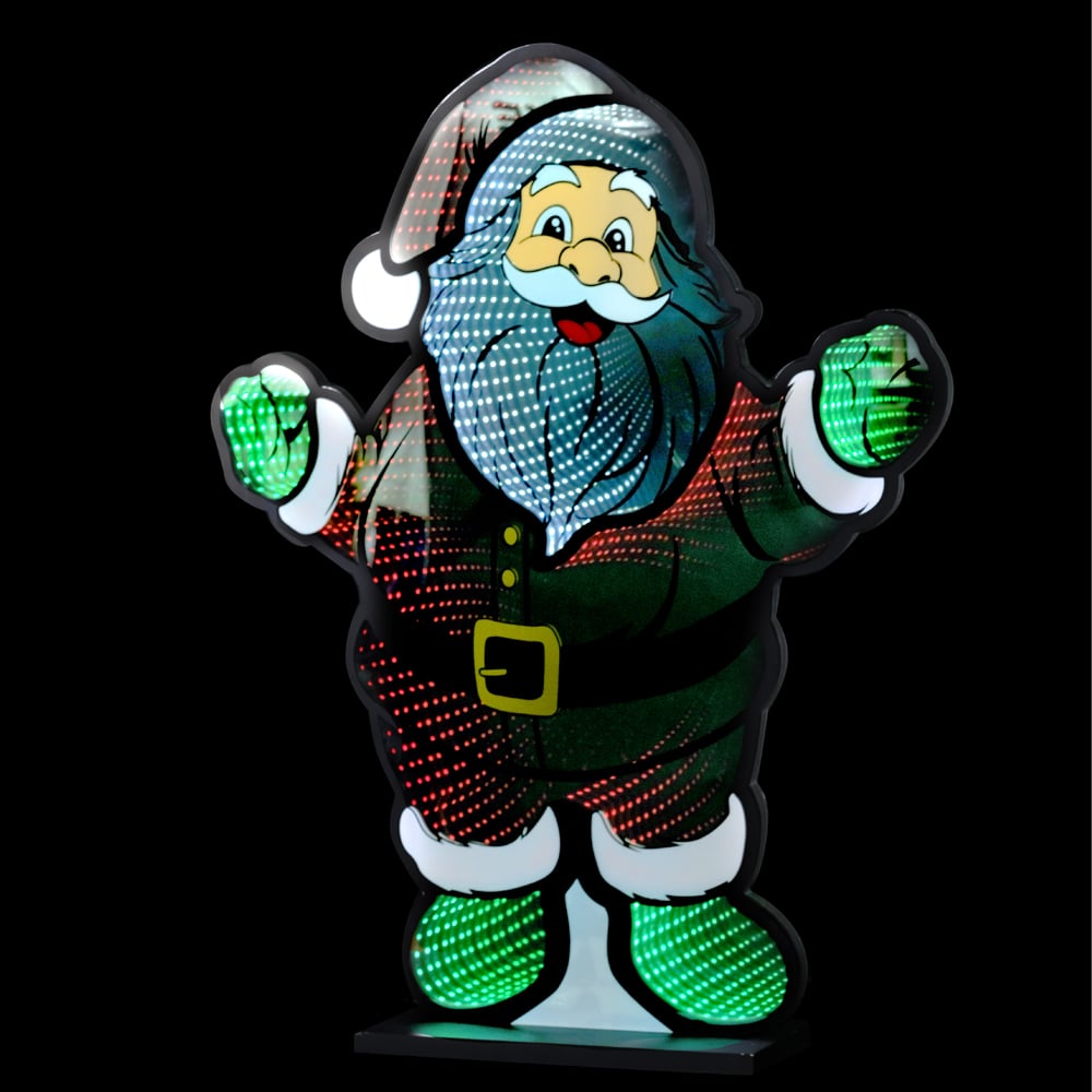 LUZ INFINITA DECOR LED PAPAI NOEL C/USB (VERMELHO VERDE) 59,4X46,5X12cm