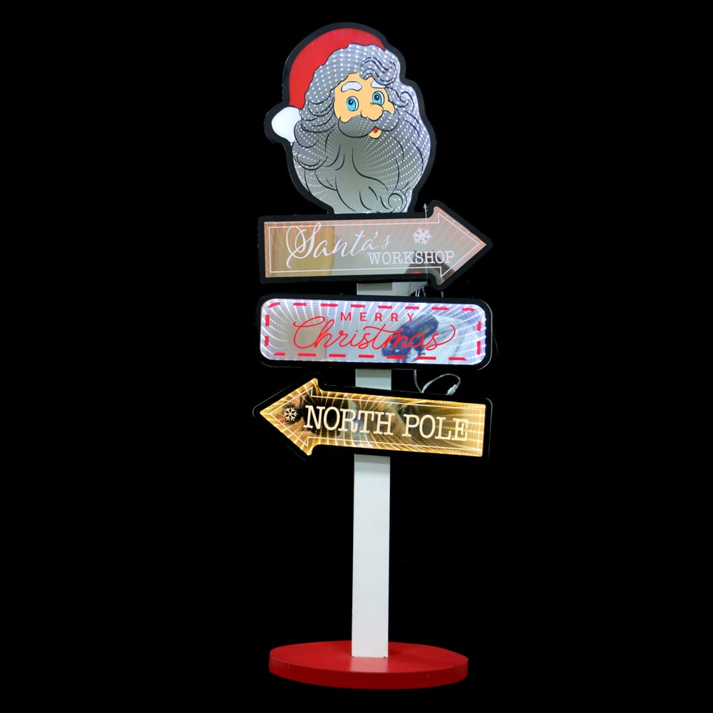 LUZ INFINITA DECOR LED PAPAI NOEL C/USB (VERMELHO BRANCO) 87,6X30X13,4cm