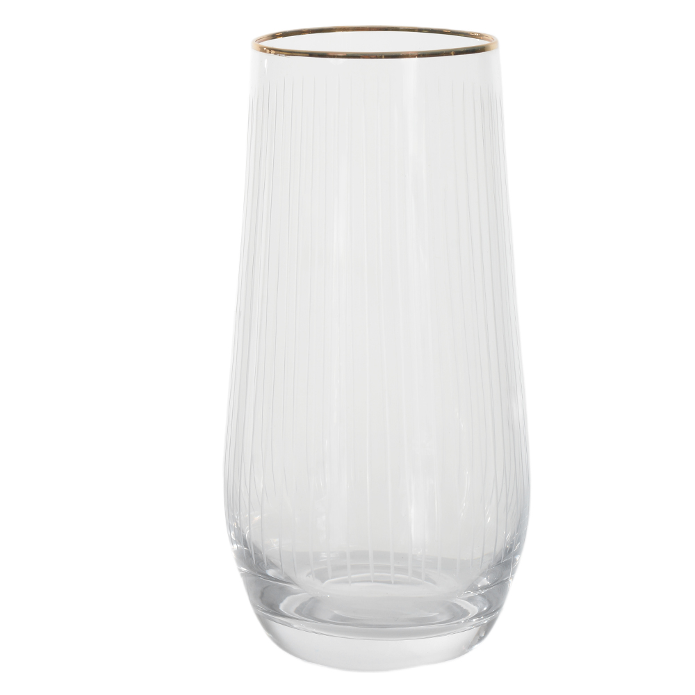 CJ COPOS 540ml 16X8cm C/2 PCS CELEBRAR (TRANSPARENTE BD.DOURADO)