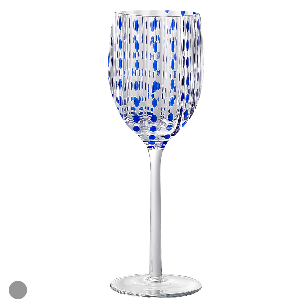 CJ TACAS VINHO 310ml 23X7,5cm C/2 PCS ROUTE (TRANSPARENTE AZUL)