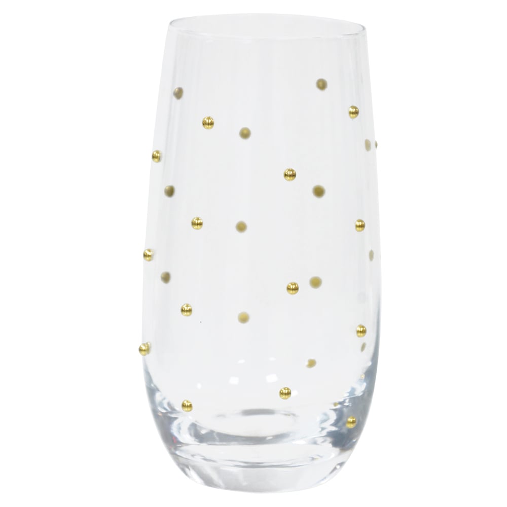 CJ COPO 530ml 15X7,8cm C/4 PCS DOTS (TRANSPARENTE)