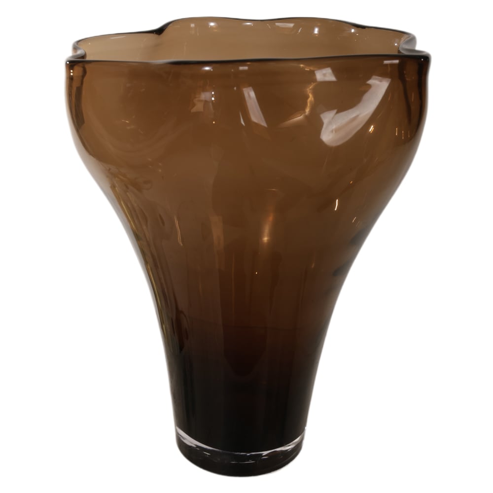 VASO DECORATIVO VIDRO ORGANICO (MARROM) 31,5cm 25,5d