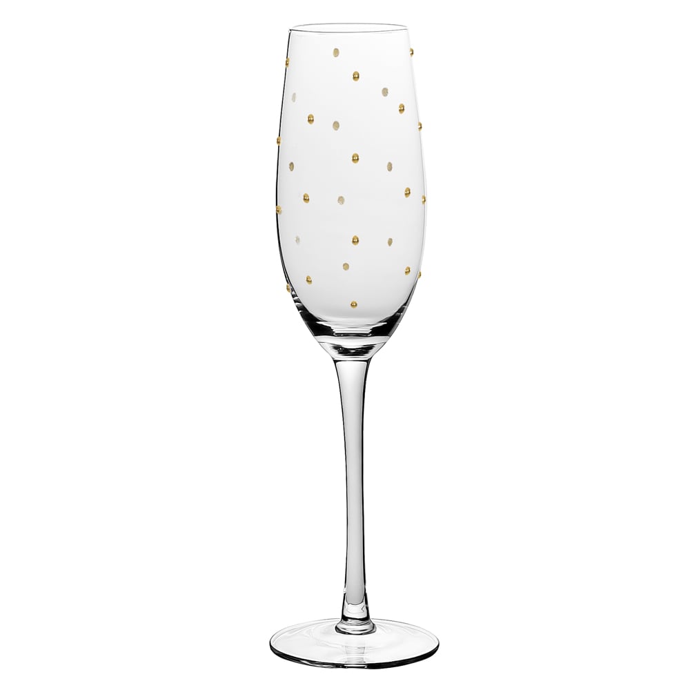 CJ TACAS CHAMPANHE 240ml 25X7cm C/4 PCS DOTS (TRANSPARENTE)