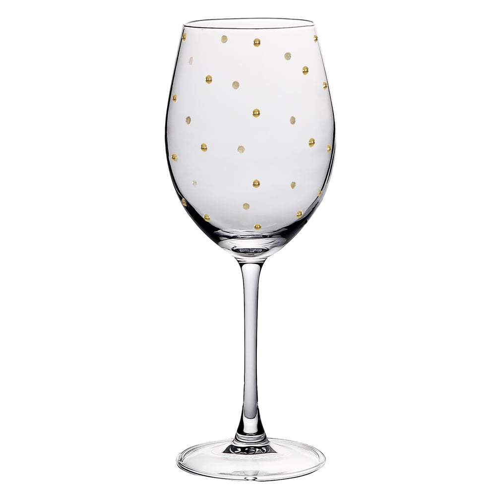 CJ TACAS VINHO BRANC 460ml 22,5X8,5cm C/4 PCS DOTS (TRANSPARENTE)