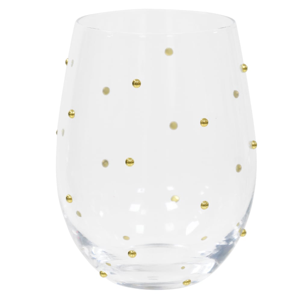 CJ COPO 550ml 12X9,1cm C/4 PCS DOTS (TRANSPARENTE)