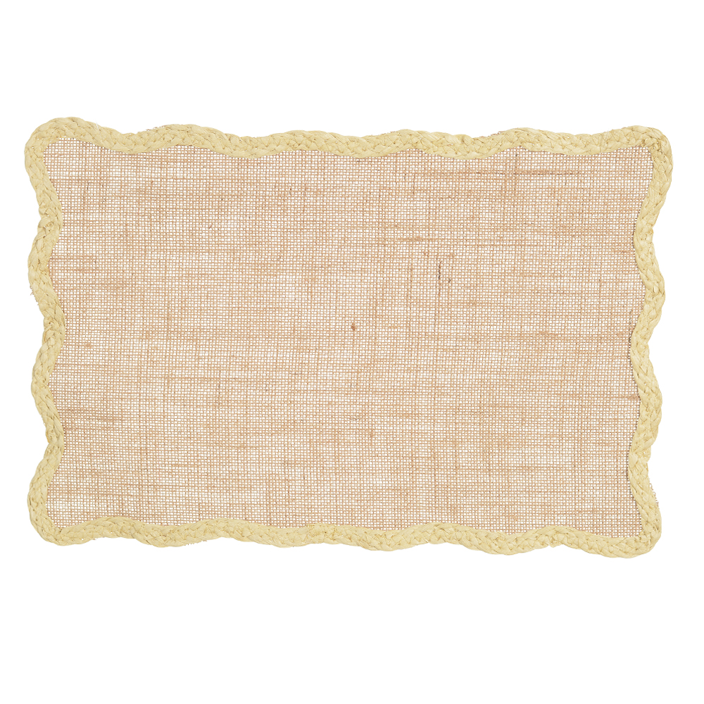 LUGAR AMERICANO JUTA 30X45cm RETANGULAR (BEGE CLARO)