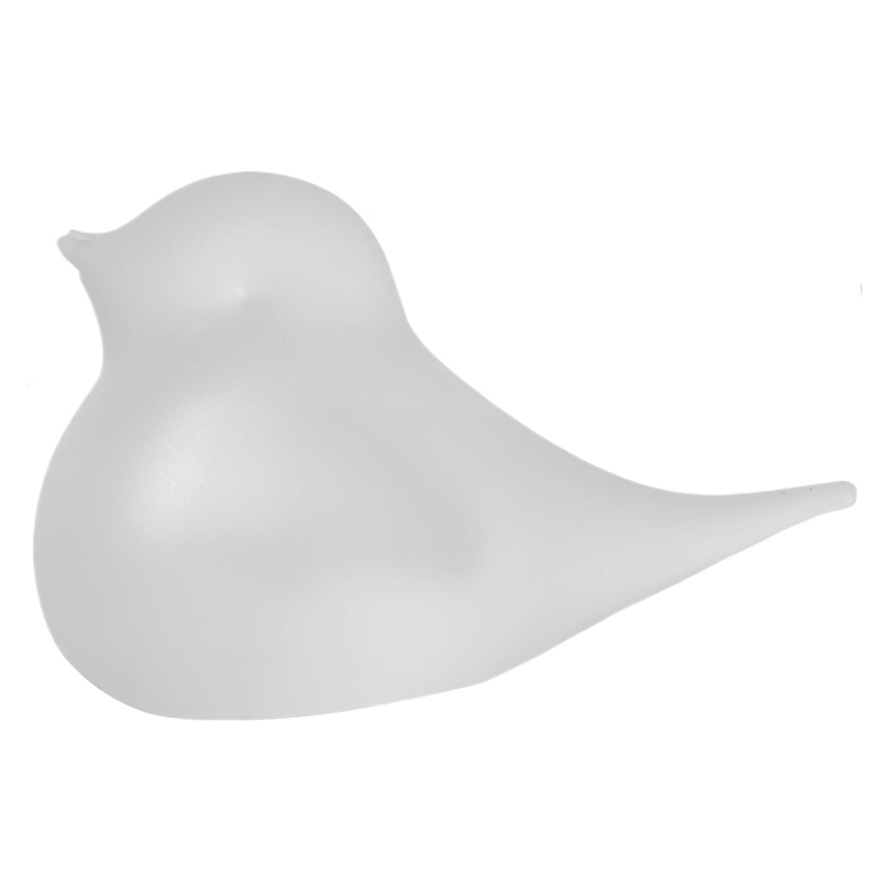 ESCULTURA DECORATIVA VIDRO PASSARO (TRANSPARENTE FOSCO) 7,5X6X11,5cm