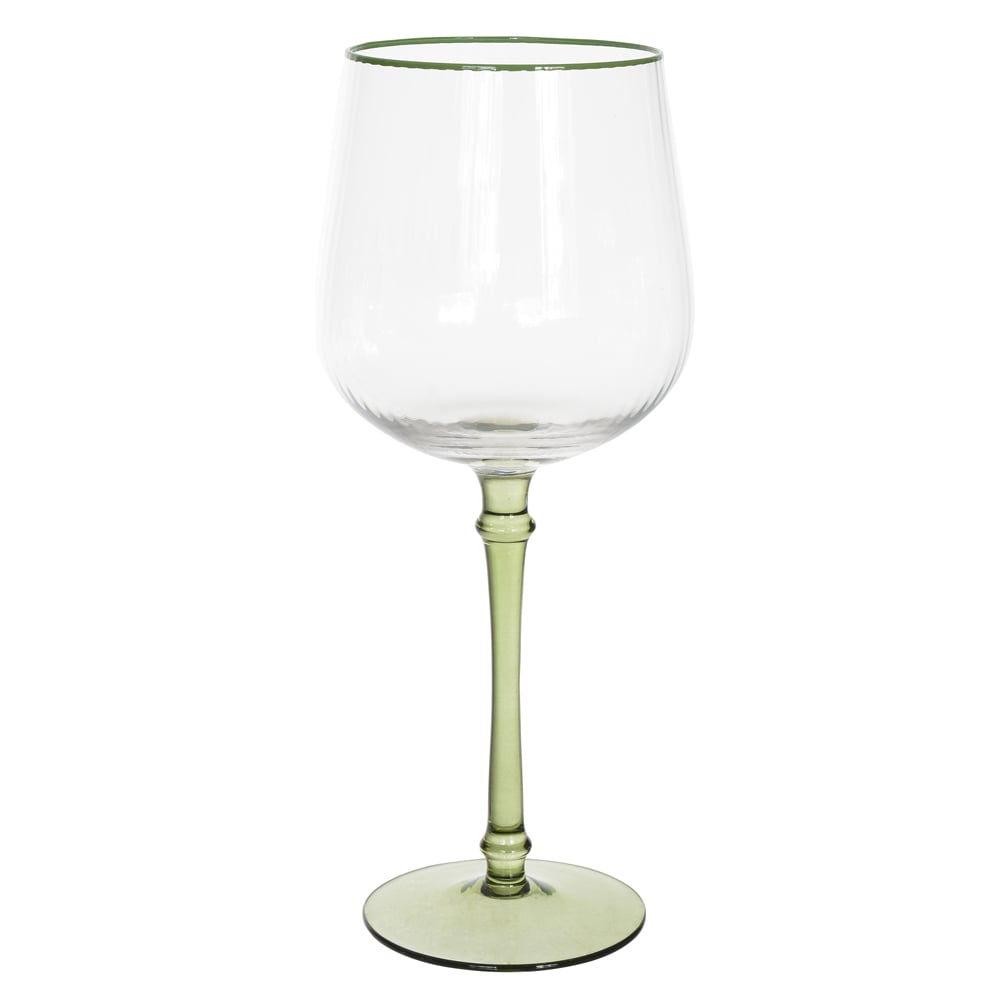 CJ TACAS VINHO TINTO 630ml 24X10cm C/4 PCS CANELADO CLASSIC COLORS (VERDE)