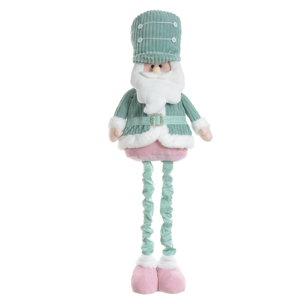 BONECO NATAL PAPAI NOEL EM PE (VERDE ROSA) 1mX36cm