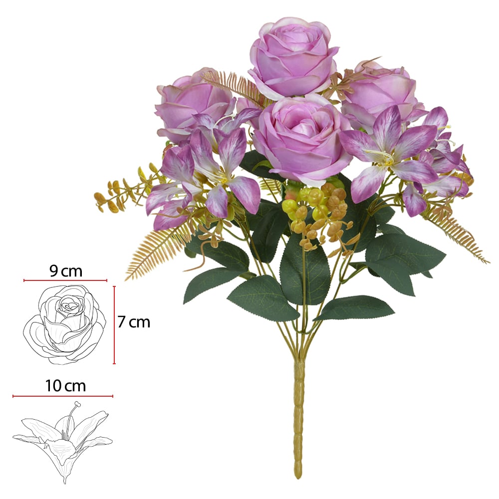 B.ROSA LIRIO X7 (LAVANDA) 44cm
