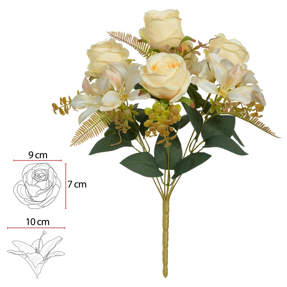 B.ROSA LIRIO X7 (AMARELO) 44cm
