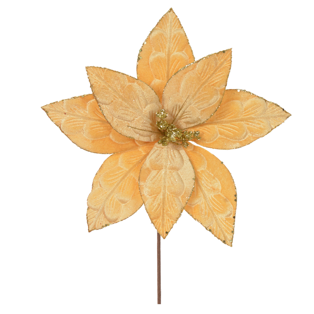 H.BICO DE PAPAGAIO NATAL AVELUDADO (DOURADO) 30cm