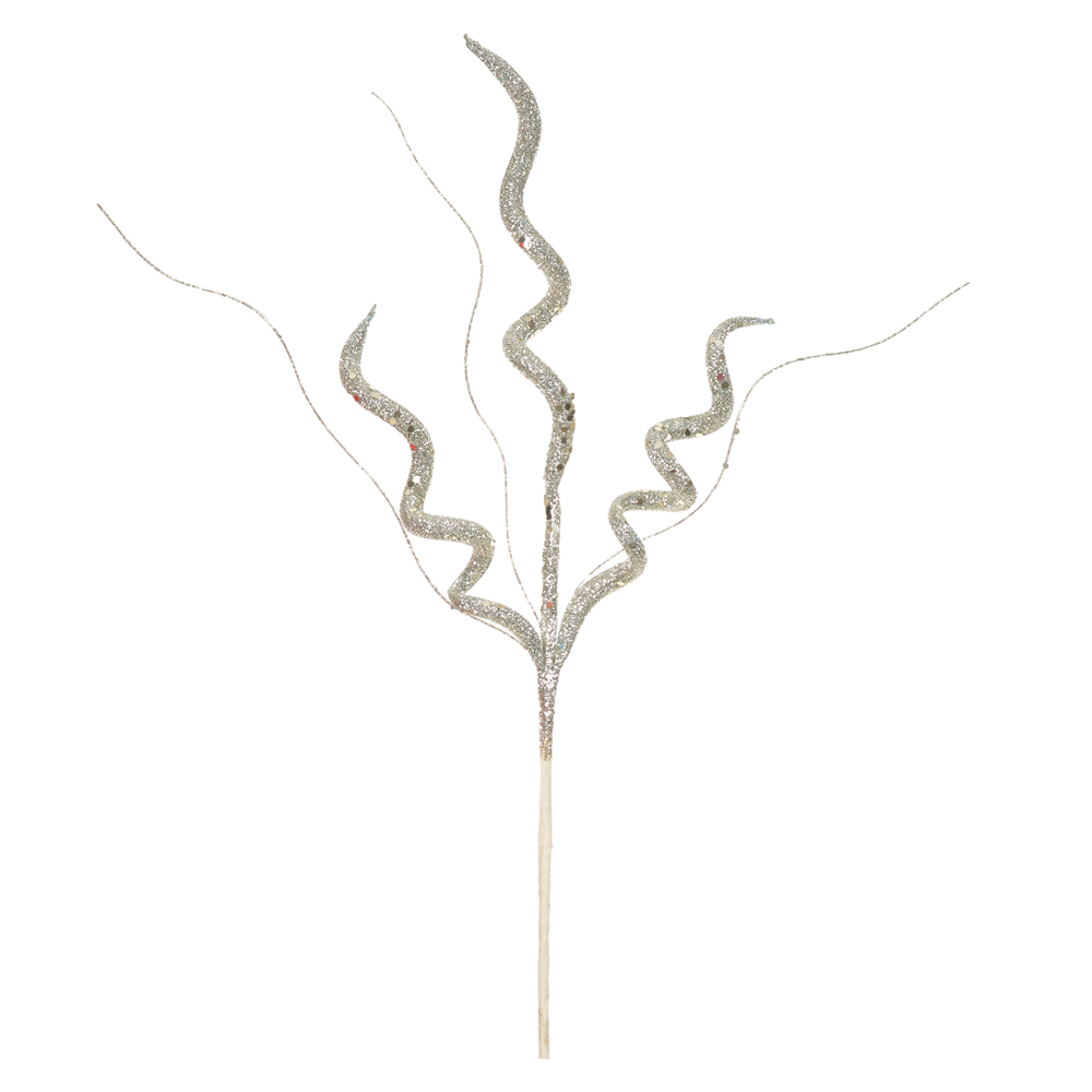 C.ESPIRAL. NATAL C/GLITTER (PRATA) 45cm