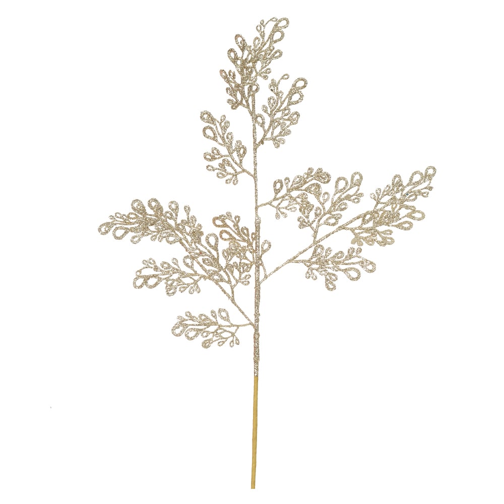 C.FOLHA NATAL C/GLITTER (DOURADO) 76cm