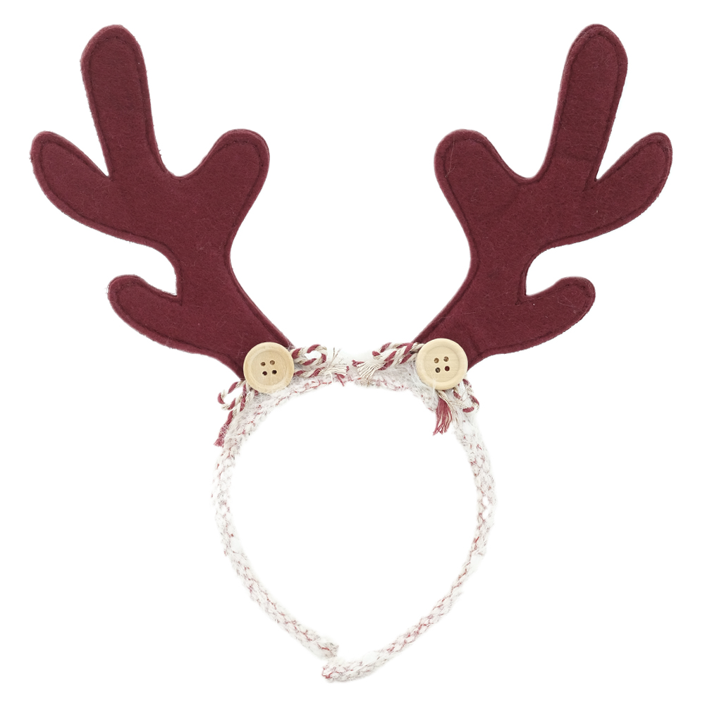 ACESSORIO TIARA ORELHAS DE RENA NATAL (VERMELHO) 26X25cm