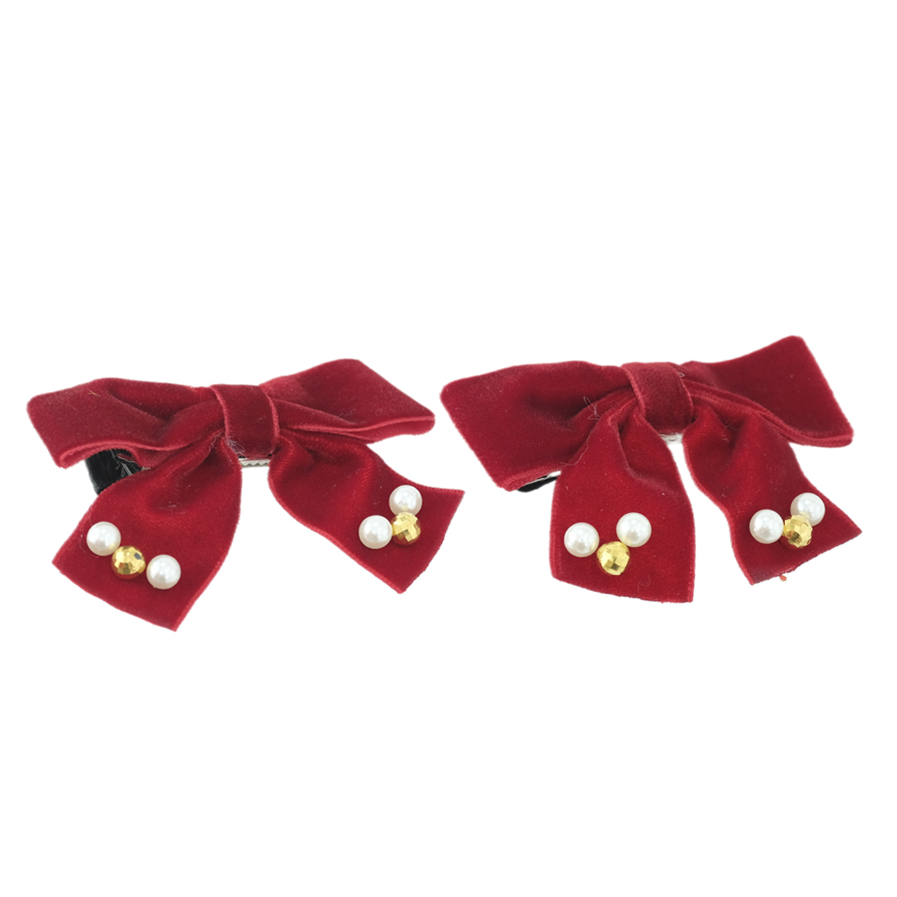 ACESSORIO PARA CABELO LACO C/2 UNID (VERMELHO) 7X3cm