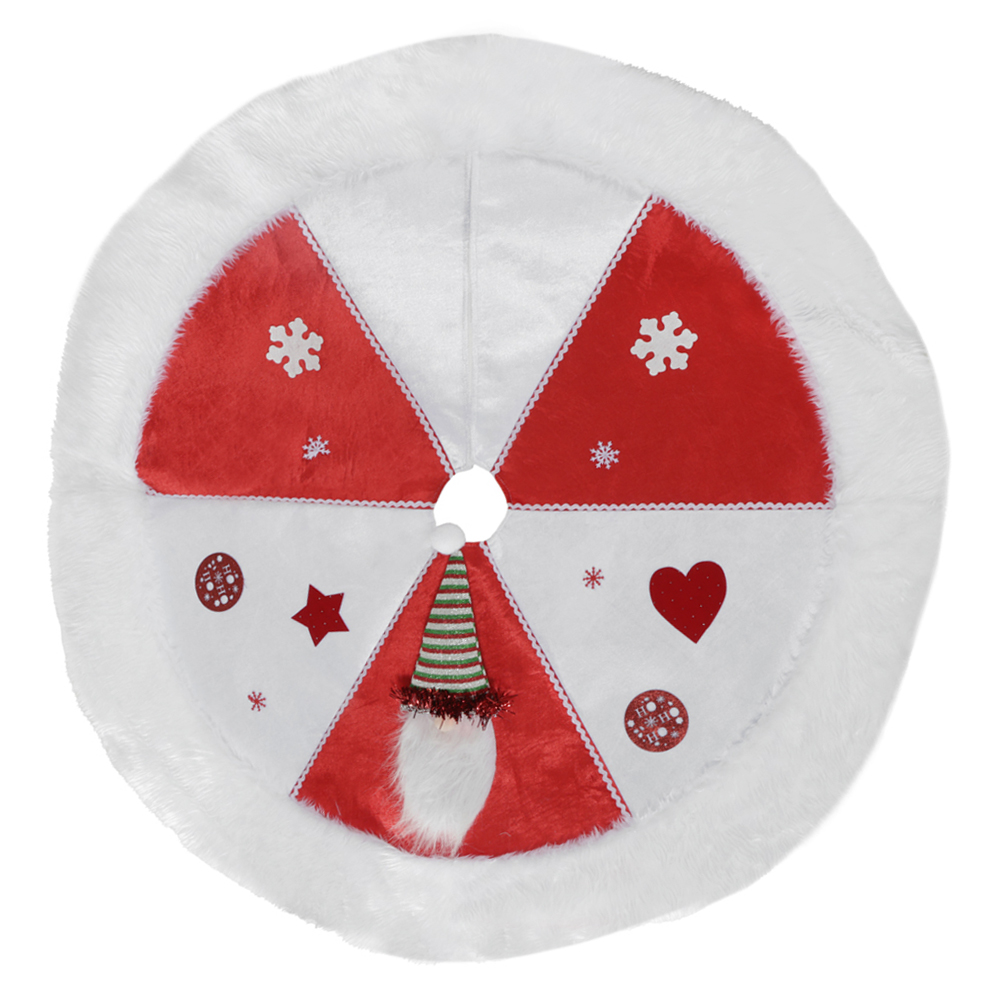 SAIA DE ARVORE NORDICO NATAL (BRANCO VERMELHO) 1,2m