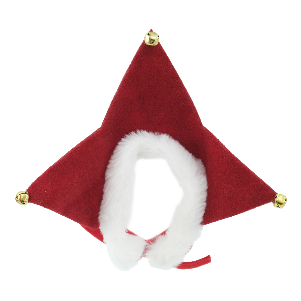 ACESSORIO PET COLARINHO C/GUIZOS (BRANCO VERMELHO)