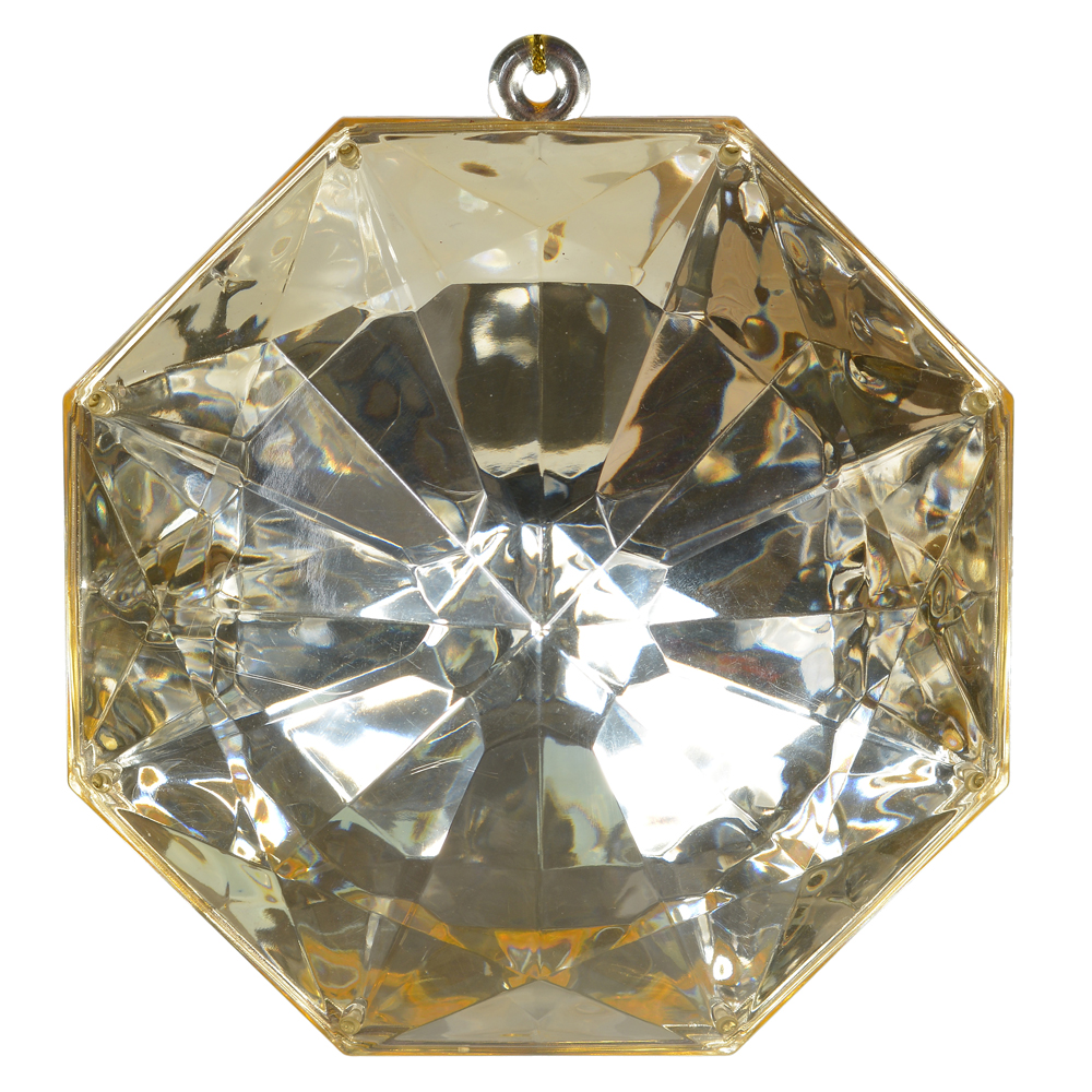ENFEITE NATAL CRISTAL PENDURAR (DOURADO CLARO) 17X10cm